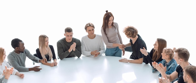 Zespół podczas sesji coachingowej